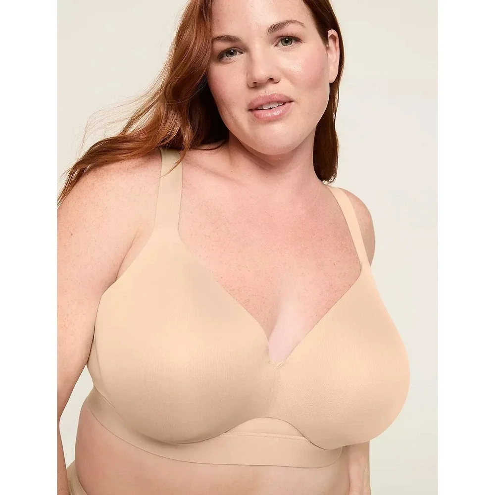 Cacique Lightly Lined Full Coverage Bra 44DD Nude‎ Classic